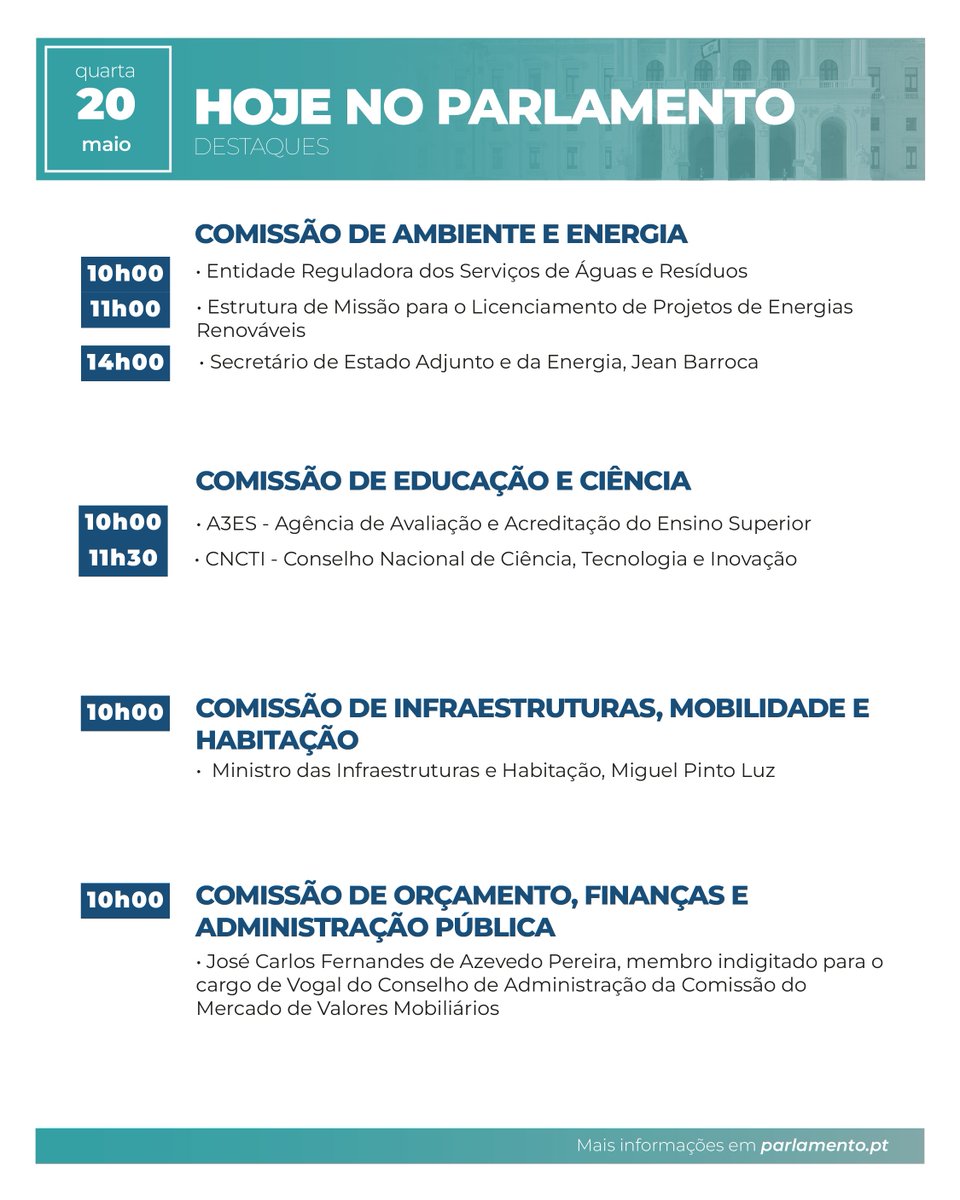 AssembleiaRepub's tweet photo. #HojenoParlamento
Saiba mais na Agenda Parlamentar, disponível
aqui 👉https://t.co/Prj7eFV0uD https://t.co/Ml2771Filw