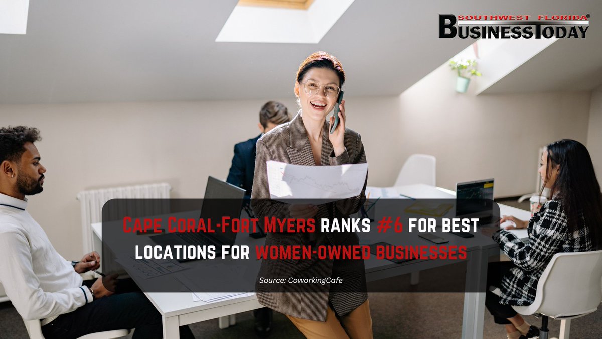 swfbiztoday's tweet photo. Cape Coral-Fort Myers, FL ranks #6 among medium-sized U.S. metros for the best locations for women-owned businesses, according to a recent CoworkingCafe’s study. https://t.co/P0i17xE6zK
#BusinessNews #SWFBT #SWFLBusiness #SWFL #B2B https://t.co/sE9U3Lpn6M