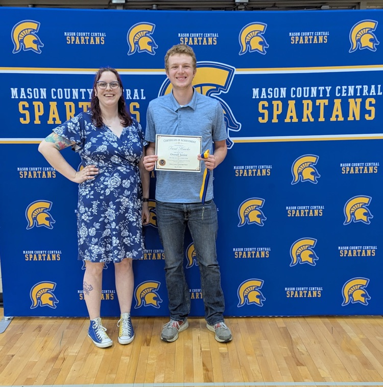 MCCSpartans1's tweet photo. The 2026 outstanding Junior Award goes to Trent Hawke!  The award was presented by Junior class advisor, Mrs. Rodriguez. https://t.co/j884j2YRos