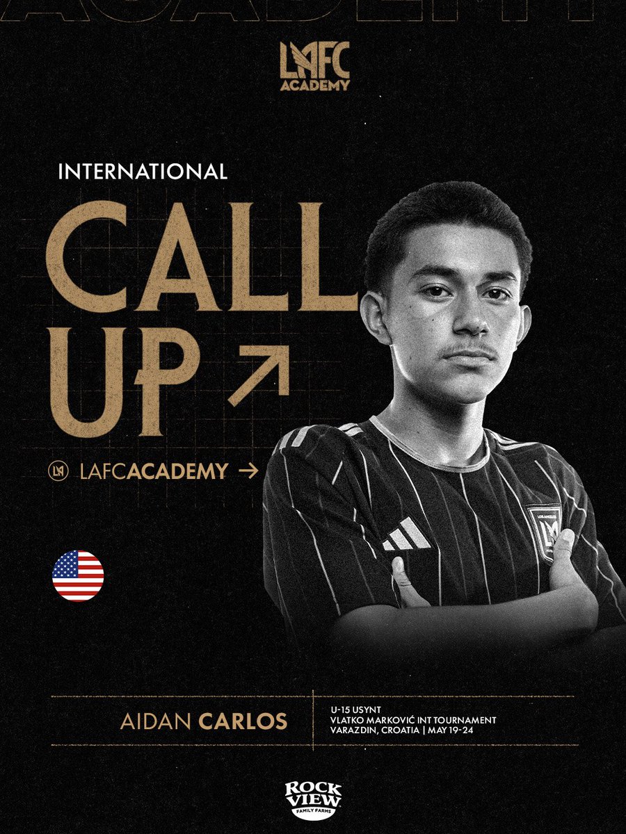 LAFCAcademy's tweet photo. Answering the call 🇺🇸

Three of our players have been called up to respresent the @usynt U-15’s.

#LAFC | @RockviewFarms https://t.co/QYwR4ztvyk