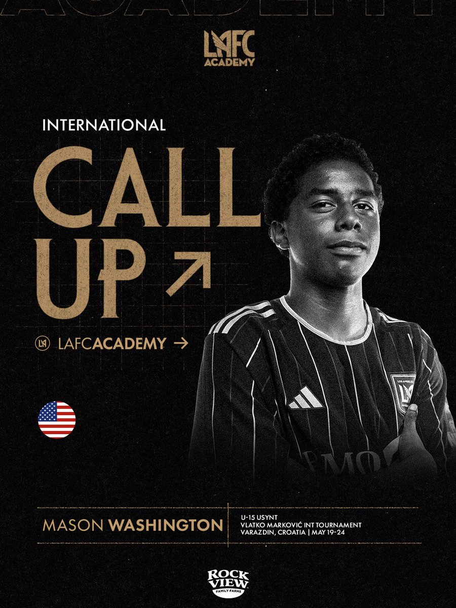 LAFCAcademy's tweet photo. Answering the call 🇺🇸

Three of our players have been called up to respresent the @usynt U-15’s.

#LAFC | @RockviewFarms https://t.co/QYwR4ztvyk