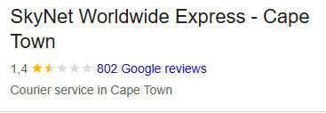 MarcSteyn's tweet photo. @CapitecBankSA Why do you use a rubbish courier like SkyNet Express? Notified of delivery at 11 am - still waiting at 6 pm. 

If you can't get the logistics right, don't offer the service. https://t.co/E4OeLm1lKR