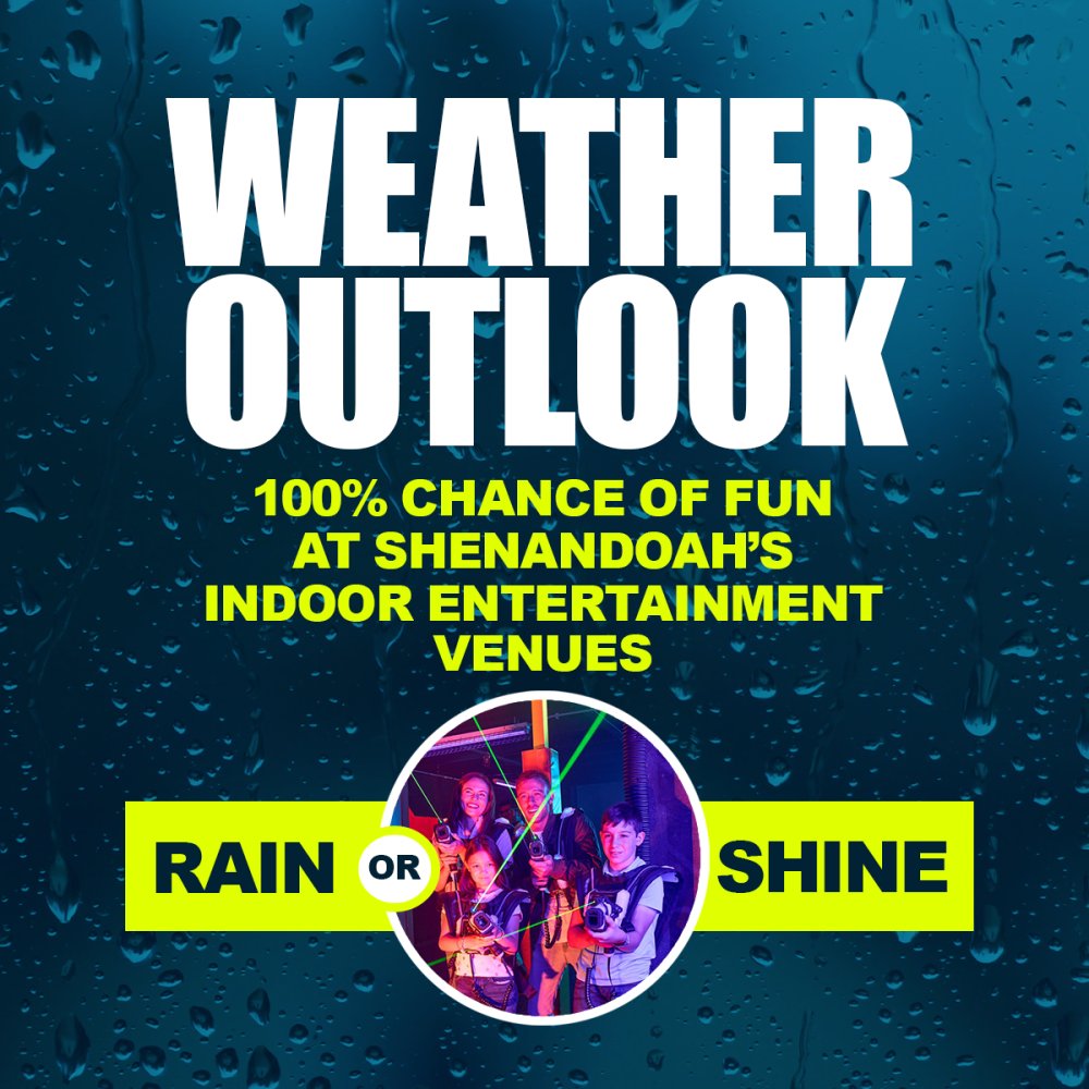 shenandoahcvb's tweet photo. Rain or Shine, Shenandoah's 10 Indoor Entertainment Venues offer a fun, exciting, and climate-controlled place to chill out, let loose, and enjoy friends and family. 

Read more about our Shenandoah Indoor Entertainment Venues at - https://t.co/cLyVED3uy3 https://t.co/QmOB27hvGv