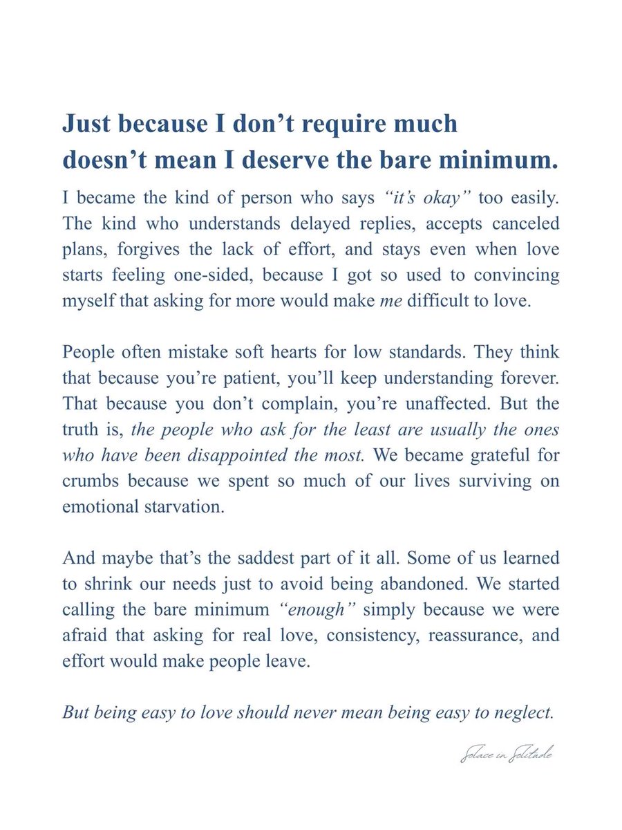 Liminal1988's tweet photo. Just because I don't require much
doesn't mean,... https://t.co/CPDJCmjBpx