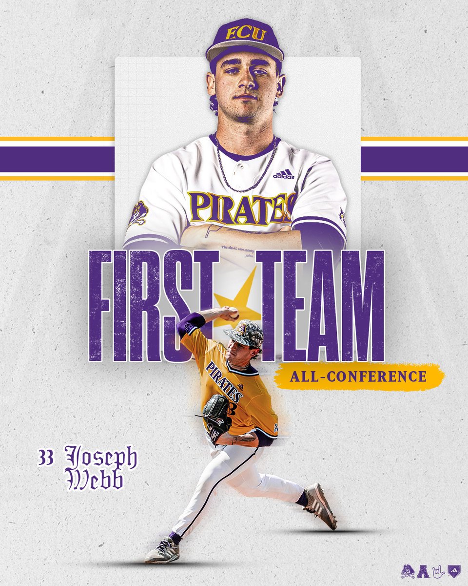 ECUBaseball's tweet photo. Well deserved for @j_webb2004 🤟🏼🏴‍☠️ https://t.co/S5IxPw1lYY