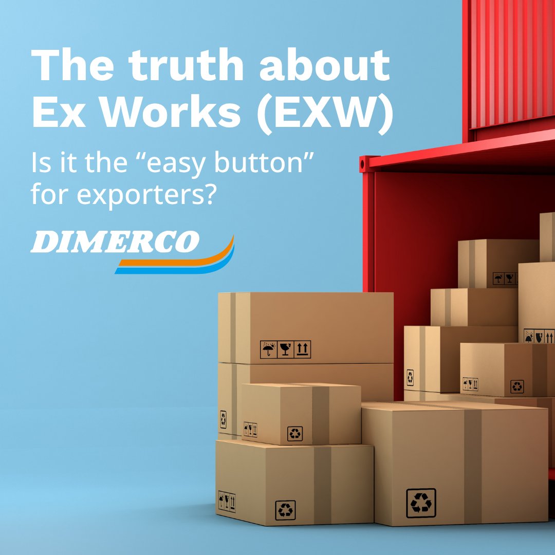 dimerco's tweet photo. Is Ex Works (EXW) the "easy button" for exporters? It cuts seller responsibility but risks control loss. 🔗 Read more: https://t.co/AUhK3ft7wv https://t.co/pXz6N8N9oH