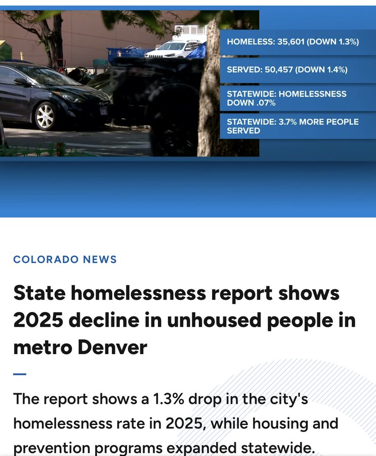 dnvr_is_burning's tweet photo. Billions spent on homelessness in CO (esp in Denver) to achieve a .07% reduction in homeless ppl

You must understand that the $ isn't going to the homeless...it's going into the pockets of politically connected ppl who run the homeless industrial complex https://t.co/NQFa1Izhn0