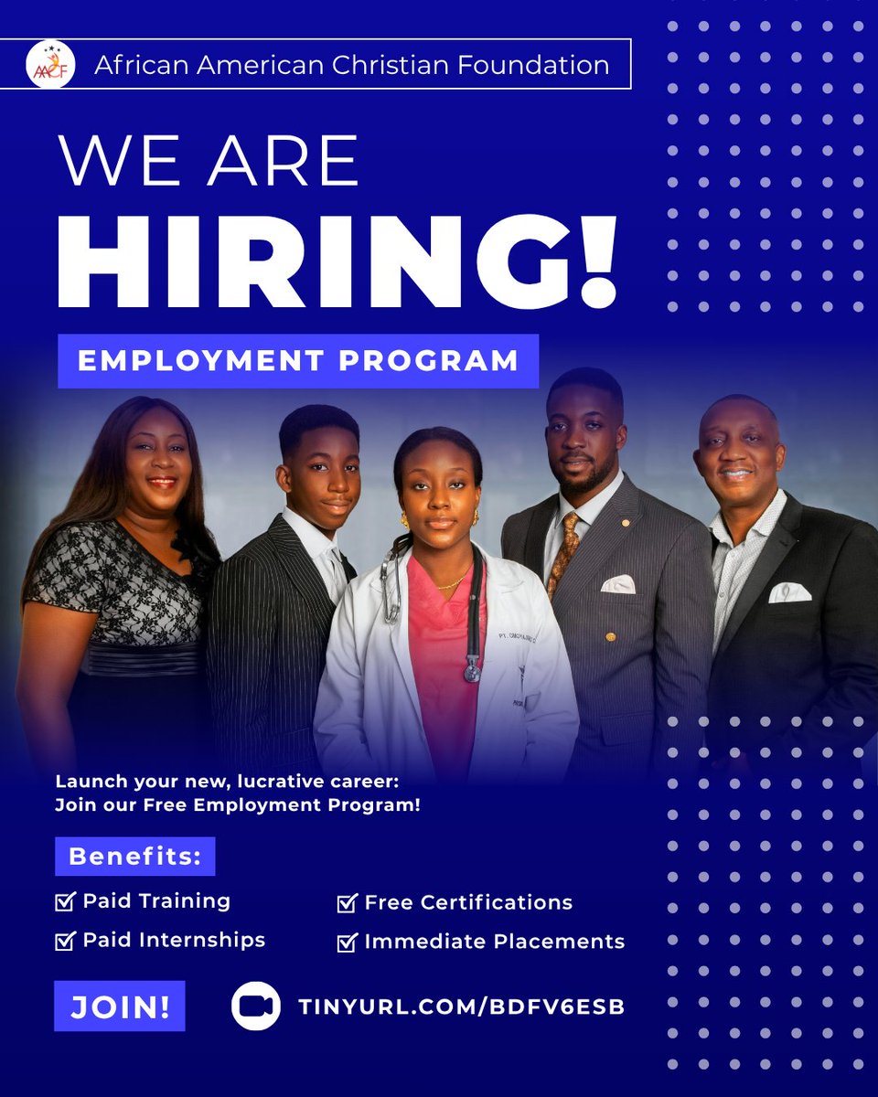 KAMITH2010's tweet photo. We Are Hiring!

Launch your new, lucrative career by joining our Free Employment Program!

JOIN!> https://t.co/n6L4vd9tMa

#Employment #Jobs #Hiring #JobTrainin https://t.co/4JU99OP6JU