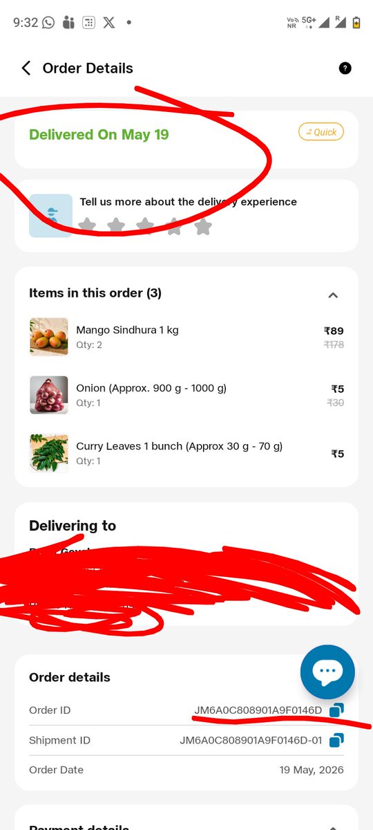rohittweethere's tweet photo. @JioMart_Support order ID JM6A0C808901A9F0146D.

The order status is showing delivered but the order has not been delivered. How come it is possible to show order as delivered. How did the delivery partner got the OTP? https://t.co/nON96qOudj