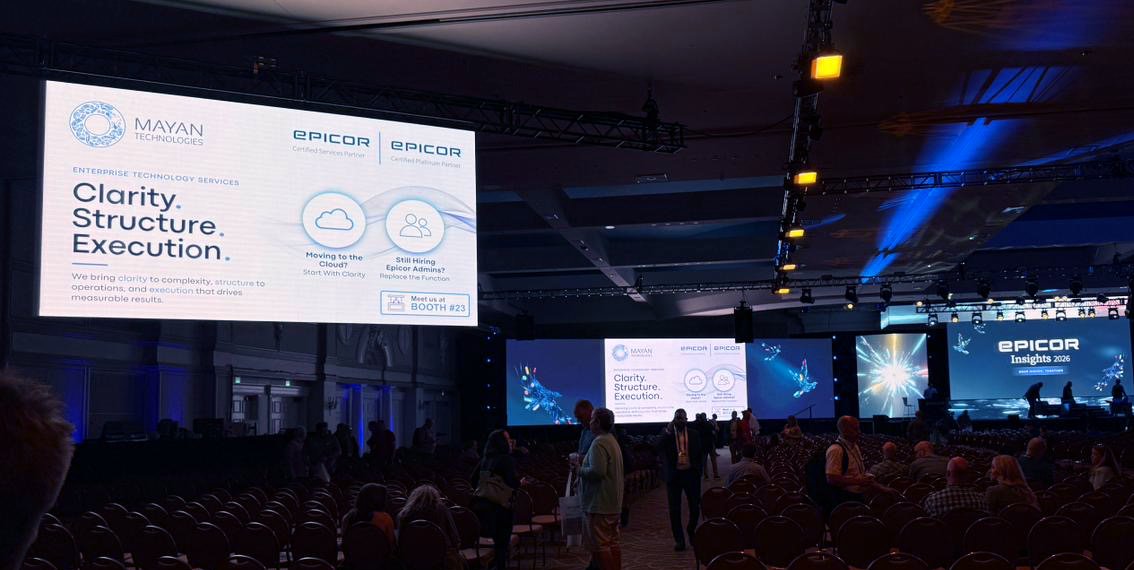 mayantechs's tweet photo. What a great way to start the day! 💥 The Welcome was full of excitement and the #insights (no pun intended) on what’s next for @Epicor were just what we needed to kickstart the experience.

Let’s carry this energy into the day and have great conversations at Booth #23!

#Mayan https://t.co/1Mk9fUrjrn