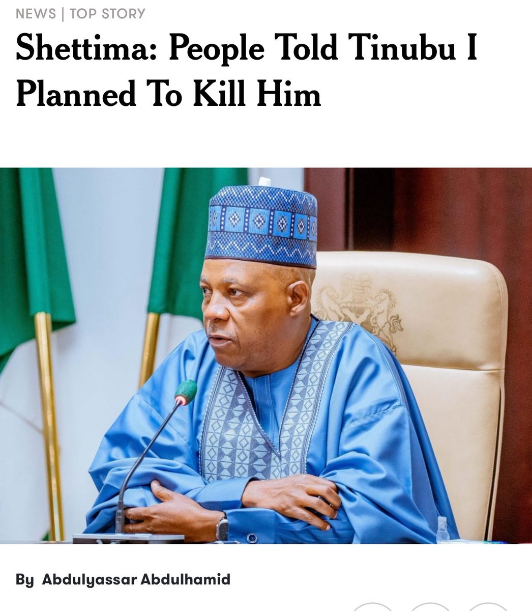 ChinasaNworu's tweet photo. BREAKING: People told Tinubu I planned to kill him – Shettima

https://t.co/N4lTWUI5Vy https://t.co/EUxkLXs5II