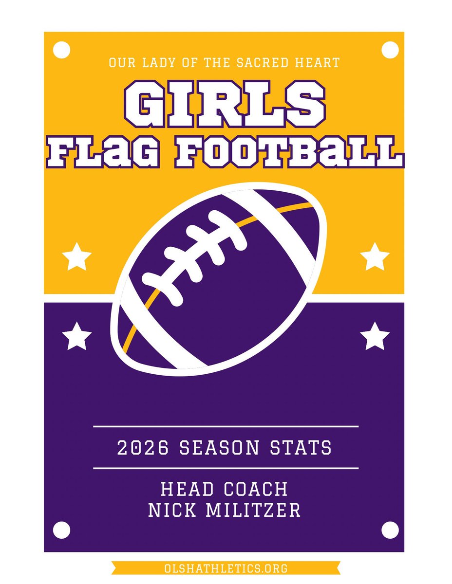 OLSHFOOTBALLHS's tweet photo. Our flag season for 2026 has come to a close, but we wanted to share a few more things from a great season and some stats, which also currently stand as OLSH High School Flag Football Records! We are groundbreakers and record setters! https://t.co/xde5Bbj7qE