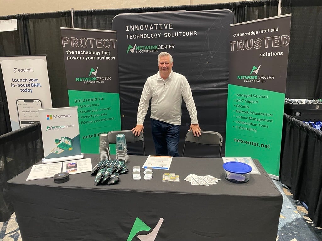 NetworkCenter's tweet photo. We’ve been on the move this past month connecting with leaders across banking, healthcare, and beyond at trade shows near and far! These conversations keep us plugged into the real IT challenges organizations are facing today… and we’re just getting started. https://t.co/HmBSwv7bnw