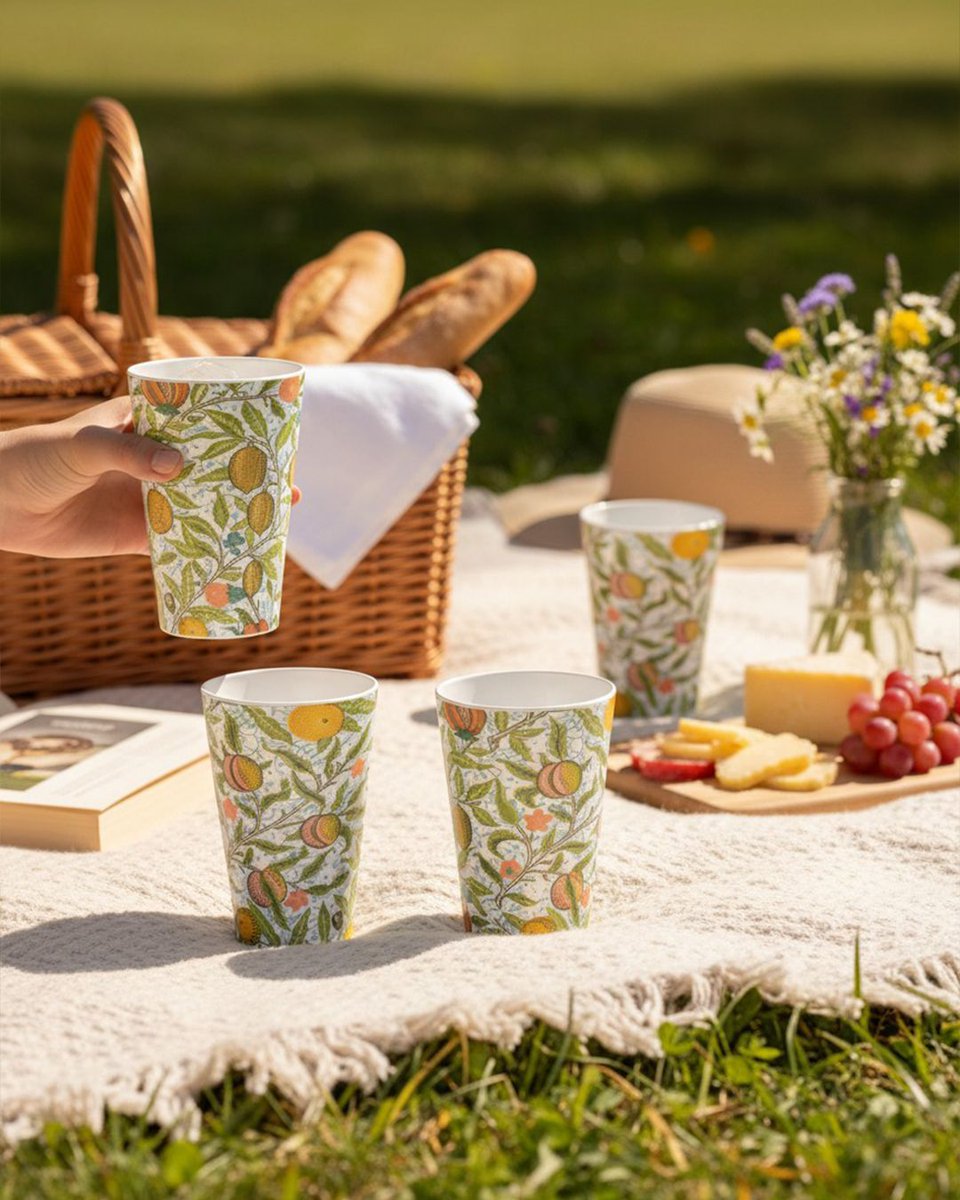 HartsOfStur's tweet photo. With the warm weather coming up, what better time than now to make sure you have all that you need for a delicious picnic.🍋

The William Morris picnicware is perfect for the picnic season, with traditional William Morris designs.🍊

Explore here: https://t.co/n9KpIXgTas https://t.co/RKGUqKkSOH