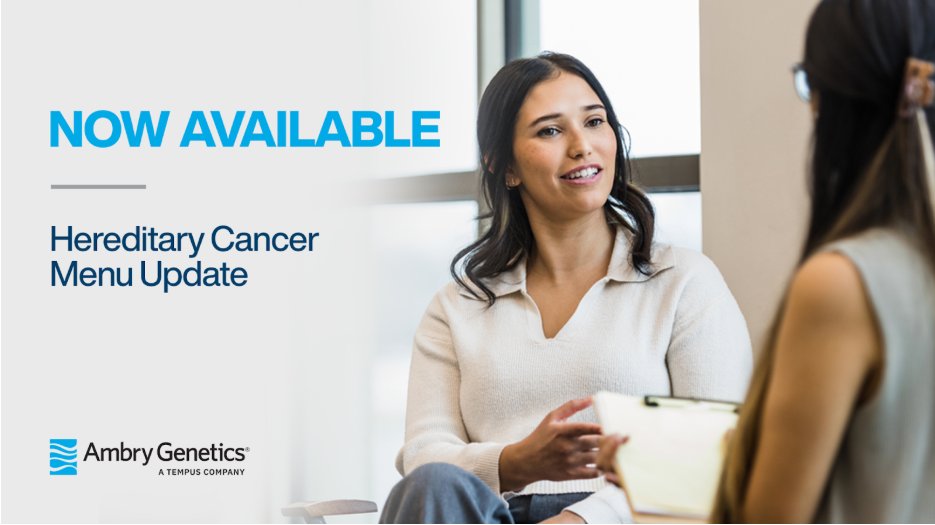 AmbryGenetics's tweet photo. Our latest hereditary cancer menu enhancements are now available! 

Ambry is dedicated to the search for new, evidence-backed insights that can meaningfully impact patient care. Our latest findings include additional evidence for MLH3, which has resulted in an upgraded gene-disease validity (GDV) for autosomal recessive polyposis and colorectal cancer predisposition.

This upgraded GDV–along with existing medical management guidelines–is why we’ve enhanced CancerNext®, CancerNext–Expanded®, and ColoNext® to include MLH3 in the base panels. 
https://t.co/yYop6DaMcn