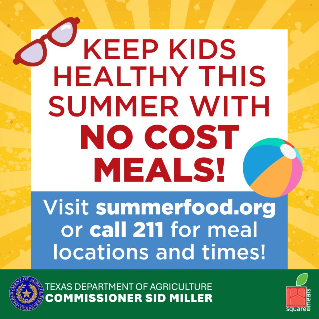 smslearns's tweet photo. Keep kids healthy and fueled all summer long! ☀️🍎
The Summer Meal Program offers free, nutritious meals for children and teens 18 and under, plus enrolled students with disabilities up to age 21.   Find meal locations and times near you at https://t.co/jt1L0FPxbn or call 2-1-1. https://t.co/rELzCgHuQG
