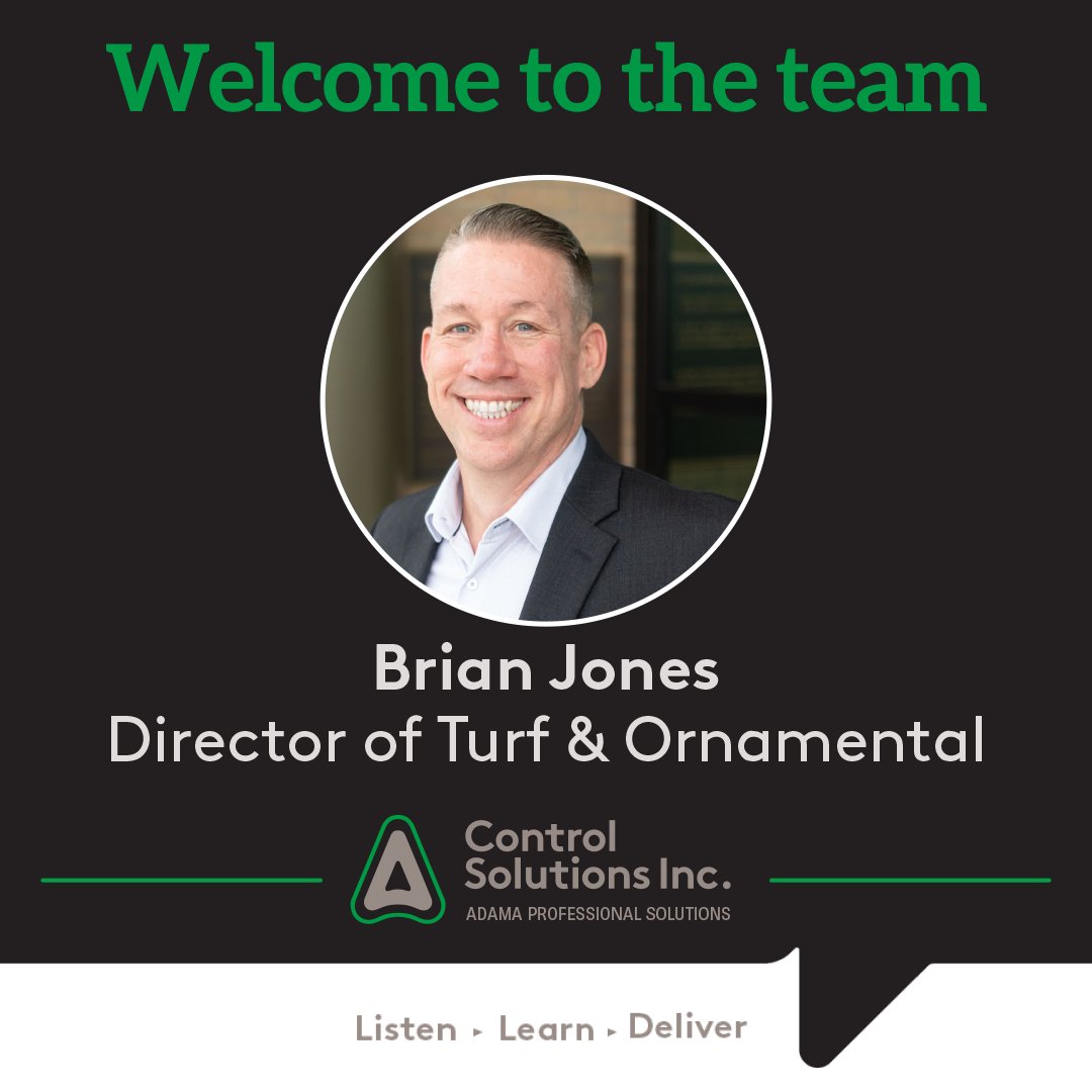CntrlSol's tweet photo. Please join us in welcoming Brian Jones as Director of Turf &amp; Ornamental for the Quali-Pro division at Control Solutions Inc.

Welcome to the team, Brian. 🤝

Read the full announcement below:
https://t.co/wpGaiELxgy

#QualiPro #TurfManagement #TurfAndOrnamental #Leadership https://t.co/lRNOHMJY5c
