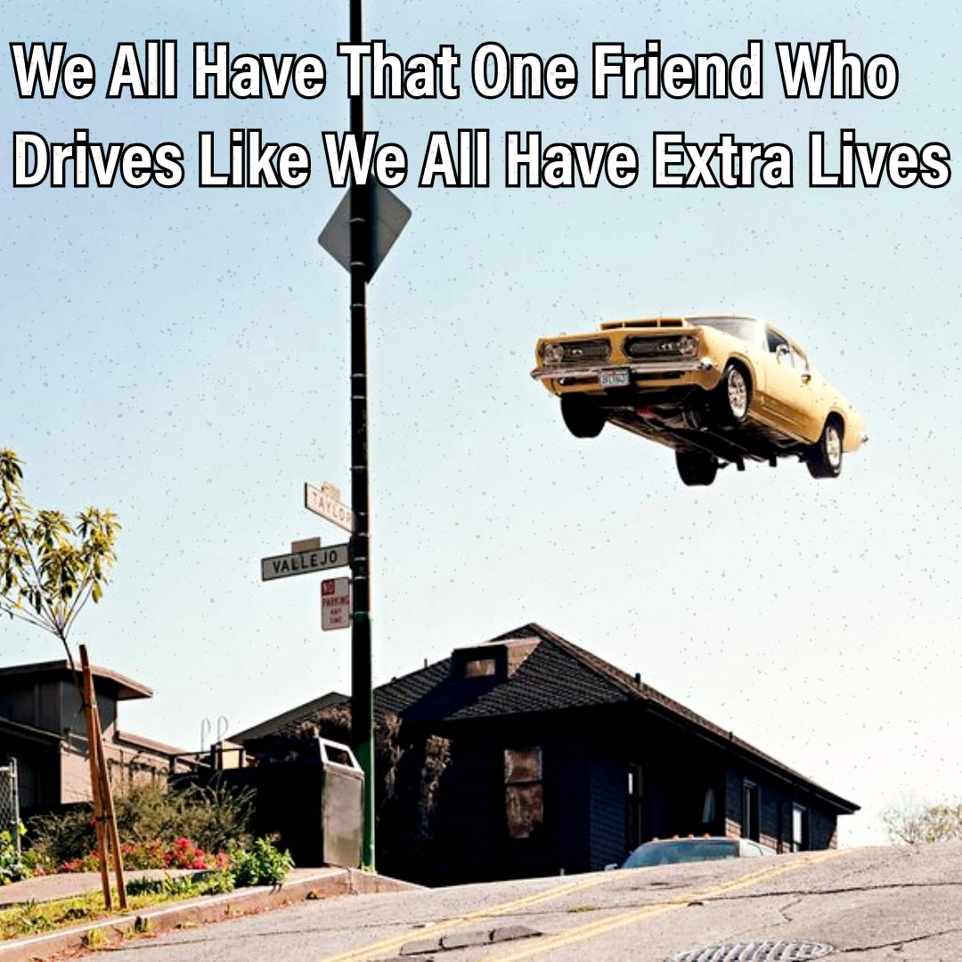 Shockwarehouse's tweet photo. Some drive like they’re in GTA. Their shocks? They’re the real MVPs. 
#WeAllHaveThatOneFriend #HoldOnTight #GTAInRealLife #Shocks #Suspension #Shockwarehouse #carmemes https://t.co/gYhfYHopi8