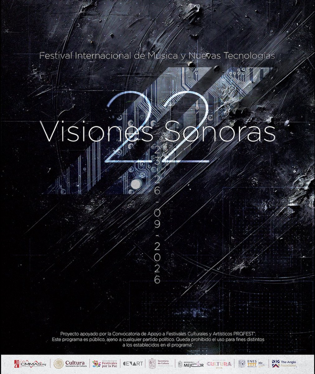 CMMASorg's tweet photo. 📢 ¡Atención creadores! Ya está abierta la convocatoria para el Festival Visiones Sonoras 22 de
@CMMASorg

Consulta las bases y postula tu proyecto aquí: https://t.co/35VIi1GErG #VisionesSonoras #ArteSonoro #Convocatoria https://t.co/YMEH5WEjiZ