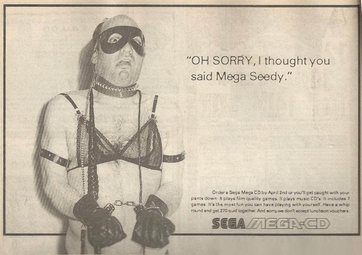 tomlee80's tweet photo. @Kittahsmash @PaletteSwapMag In the UK, when Virgin handled Sega console distribution the magazine adverts were pretty wild. https://t.co/Kusin12ara