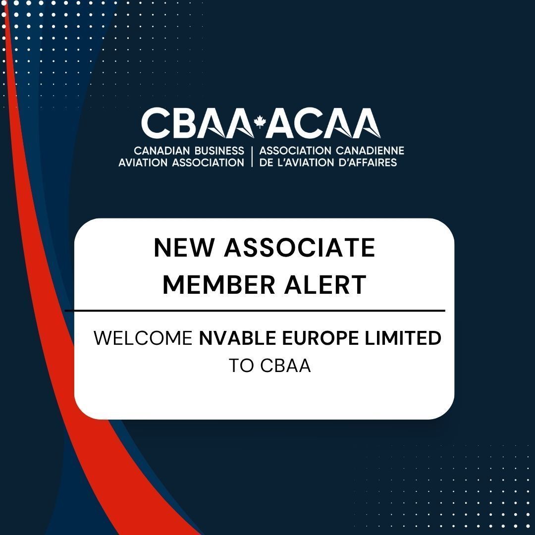 CBAACanada's tweet photo. 👋 Welcome to CBAA!

We’re excited to introduce one of our newest members: Nvable Europe Limited

We’re proud to have them as part of the CBAA community, helping to strengthen and grow Canada’s business aviation sector.

https://t.co/oV9Yb5EE7o https://t.co/t67PB0TJ5Z
