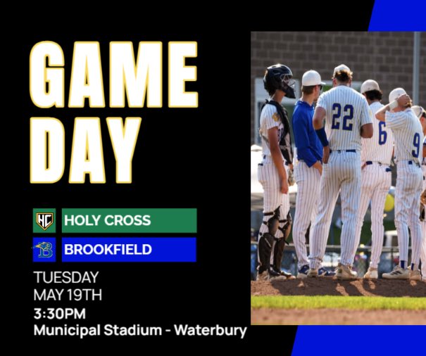 BrookfieldBase's tweet photo. GAMEDAY #2️⃣0️⃣

Holy Cross
First Pitch: 3:30PM
📍Municipal Stadium - Waterbury

#ctbase https://t.co/HXGUKECgBe