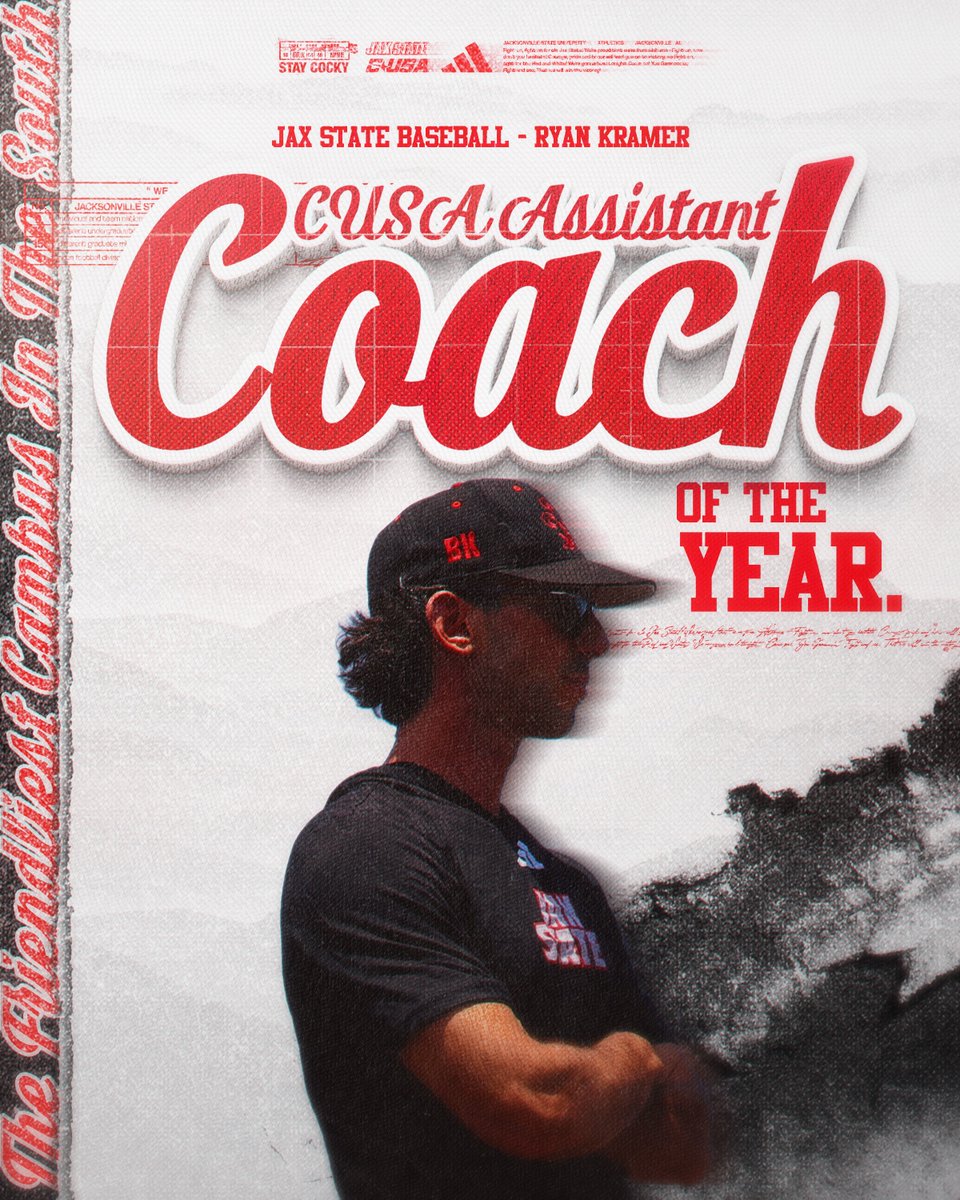 JaxStateBB's tweet photo. 𝐂𝐎𝐍𝐅𝐄𝐑𝐄𝐍𝐂𝐄 𝐔𝐒𝐀 𝐀𝐒𝐒𝐈𝐒𝐓𝐀𝐍𝐓 𝐂𝐎𝐀𝐂𝐇 𝐎𝐅 𝐓𝐇𝐄 𝐘𝐄𝐀𝐑

#StayCocky🐔 | #FearTheBeak👌 https://t.co/uqGh0G8JNr