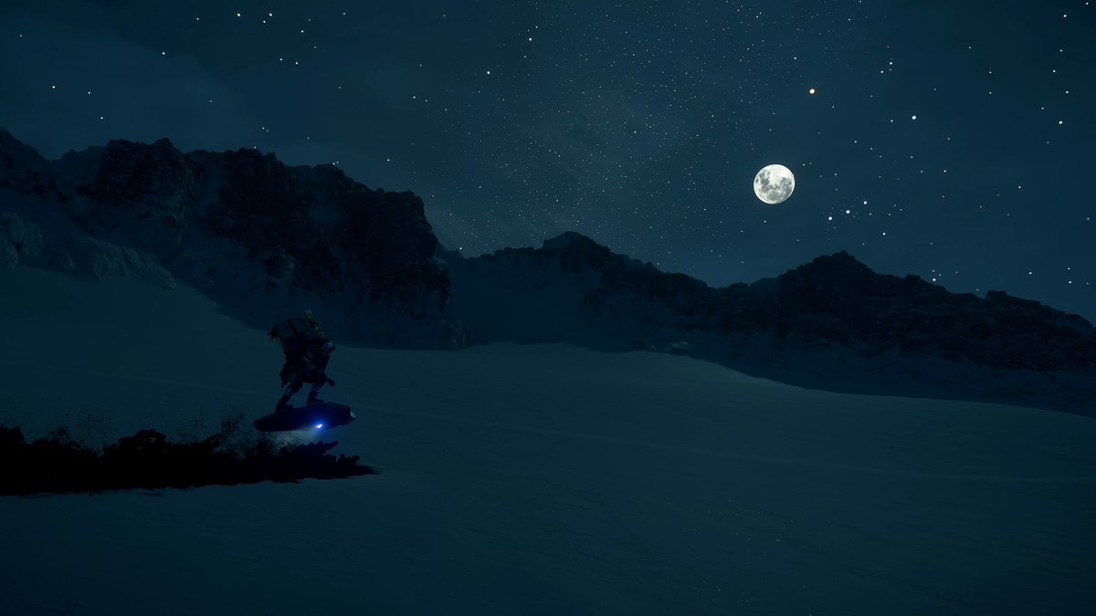 VideoVaughn's tweet photo. Death Stranding 2 starts way faster than the first one but liked how much more slow the first was. That said, the new traversal options were awesome I LOVE the Coffin Board. And the game is beautiful, the story is confusing but that's to be expected. I'm excited for the next game https://t.co/jfWQoIRug1