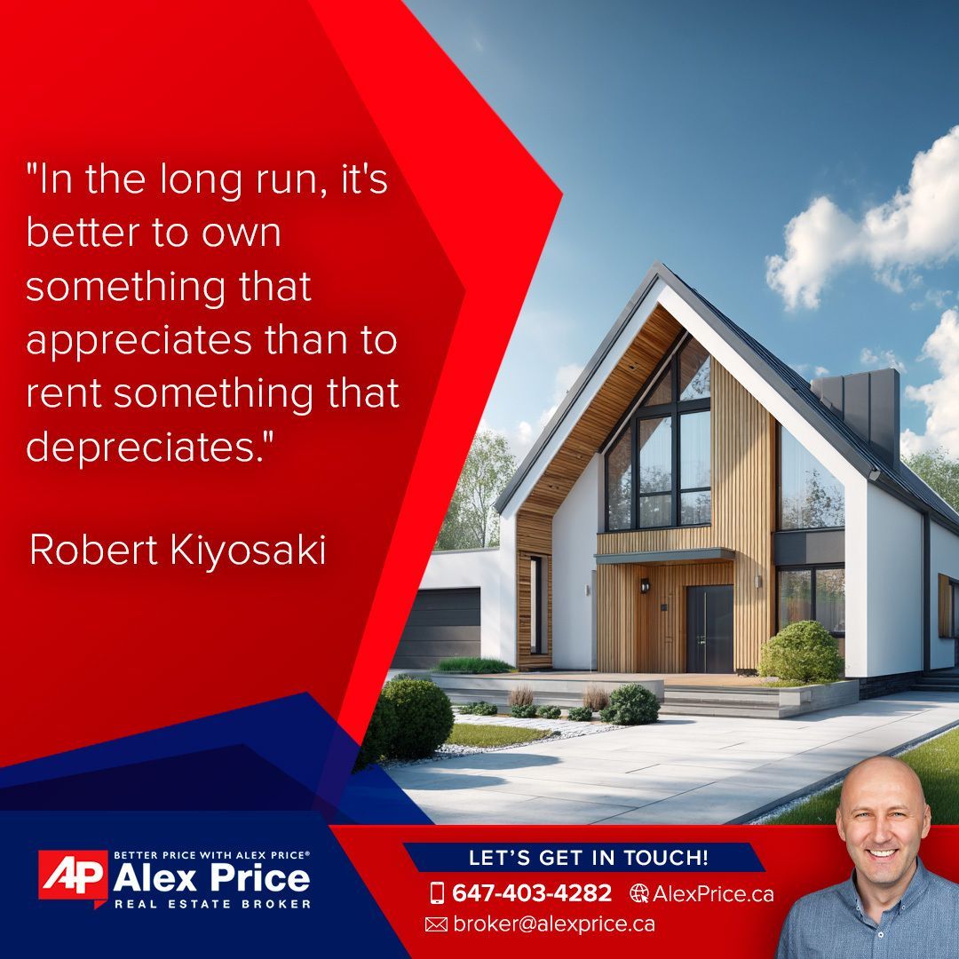 AlexPriceEstate's tweet photo. Smart money builds equity, not just pays bills. 💡 Rent disappears—mortgage payments build YOUR wealth. Start owning assets that work for you. Call Alex Price: 647-403-4282! https://t.co/xQYzPWGL7H