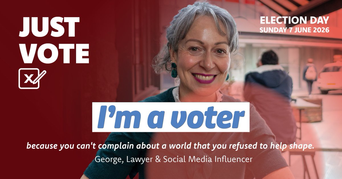 Voteje's tweet photo. "This is your one opportunity, every four years...to put a line in the sand for something that you want to see changed".

George Cook - lawyer, social media influencer, and voter - spoke to us about the importance of voting on Sunday 7 June 🗳️ https://t.co/TwPcpHXaF7