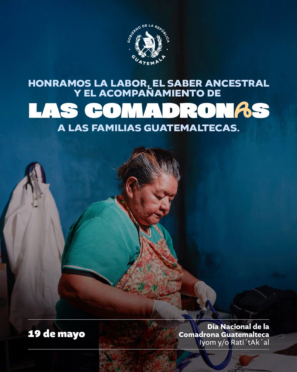 GuatemalaGob's tweet photo. Con sabiduría, entrega y vocación de servicio, las comadronas acompañan a miles de familias guatemaltecas. ✨

Hoy reconocemos su aporte y los conocimientos ancestrales que preservan en cada comunidad. https://t.co/DxhNfBHuDe