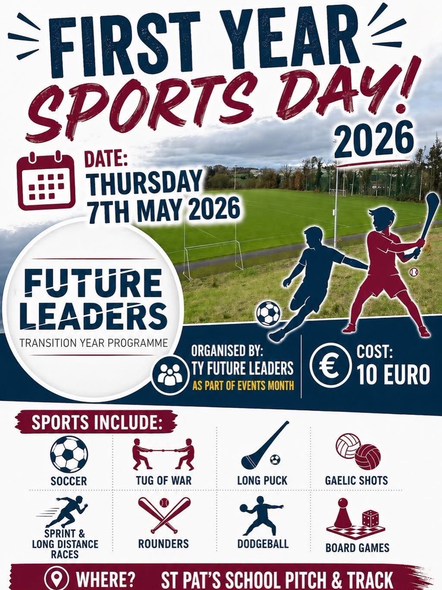 PatsCavan's tweet photo. *TY Future Leaders - 1st Year Sports Day Proceeds*

Four of our TY’s were delighted to present proceeds from our recent ‘1st Year Sports Day’ fundraiser to representatives of St Vincent de Paul Ireland branch in Cavan today ✉️ https://t.co/CwaaEcGgIA