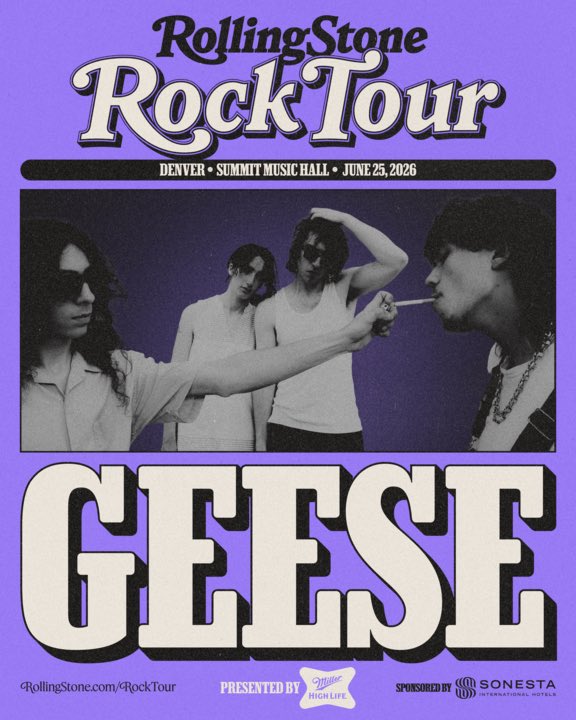 geese_band's tweet photo. DENVER SHOW WITH @RollingStone 

SIGN UP FOR EARLY ACCESS TO PRESALE: https://t.co/S6e9hye6a4

ALL TICKETS ON SALE THURSDAY, MAY 21 AT 12PM MT. https://t.co/3e4gu2qLxs