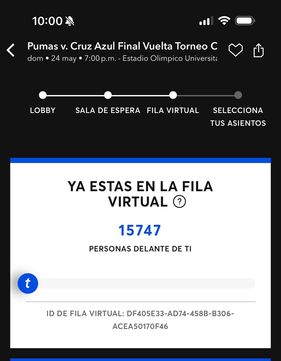 Eddy_CG's tweet photo. El fraude de @Ticketmaster_Me respecto a la preventa @BancaMifel para la final de vuelta de @PumasMX en C.U., a las 10:00 am, aún te marcaba 1 minuto para comenzar la venta, y ese es el tiempo que le dan a los revendedores para acabar los boletos. 

@AtencionProfeco @Profeco https://t.co/Te0F7DZOgP