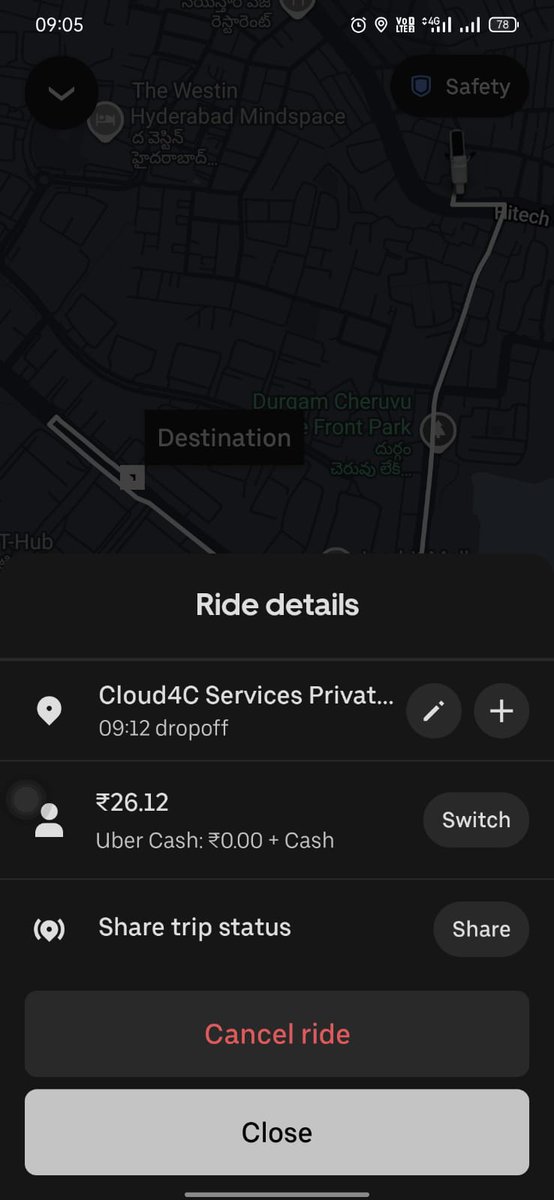 Ha6i_tha's tweet photo. This is absolute fraud and cheating, @Uber_India @Uber! This is the 3RD TIME you guys are pulling this scam on me.
Upfront fare shown: ₹26.12
Final amount charged: ₹39.50
Your app blatantly lies about "longer duration or distance." I took the exact same route with ZERO traffic. https://t.co/5O293SscFR