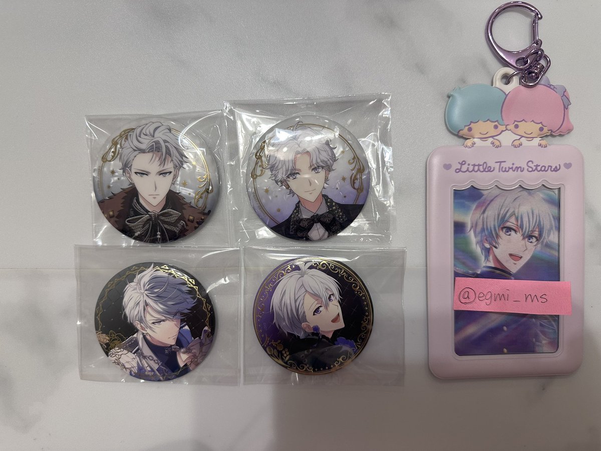 egmi_ms's tweet photo. 【交換/譲渡】アイナナ　アイドリッシュセブン　缶バッジ　缶バッチ EXPO Op.7 VALIANT

【求】画像1️⃣(壮五　楽)or 定価＋送料

【譲】画像2️⃣、3️⃣(陸　環　龍之介　巳波　虎於)

⚠️ALT記載🈶
🌱郵送or23日午後EXPO手渡し
🌱譲渡の場合PayPayのみ
🌱1〜⭕️
検索からもお気軽にお声がけください😖 https://t.co/lg3DuAdseA