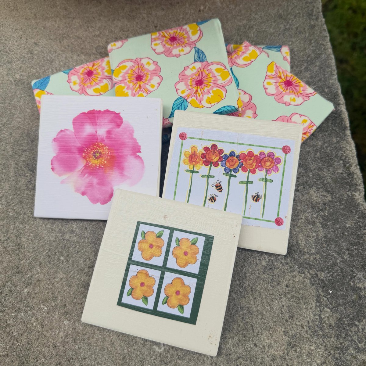 marthastask's tweet photo. Martha’s  Task coasters, made by our talented crafters, are so pretty one of  customers framed some to put on his wall! Shop our store today! https://t.co/w4kcrsXRhE
