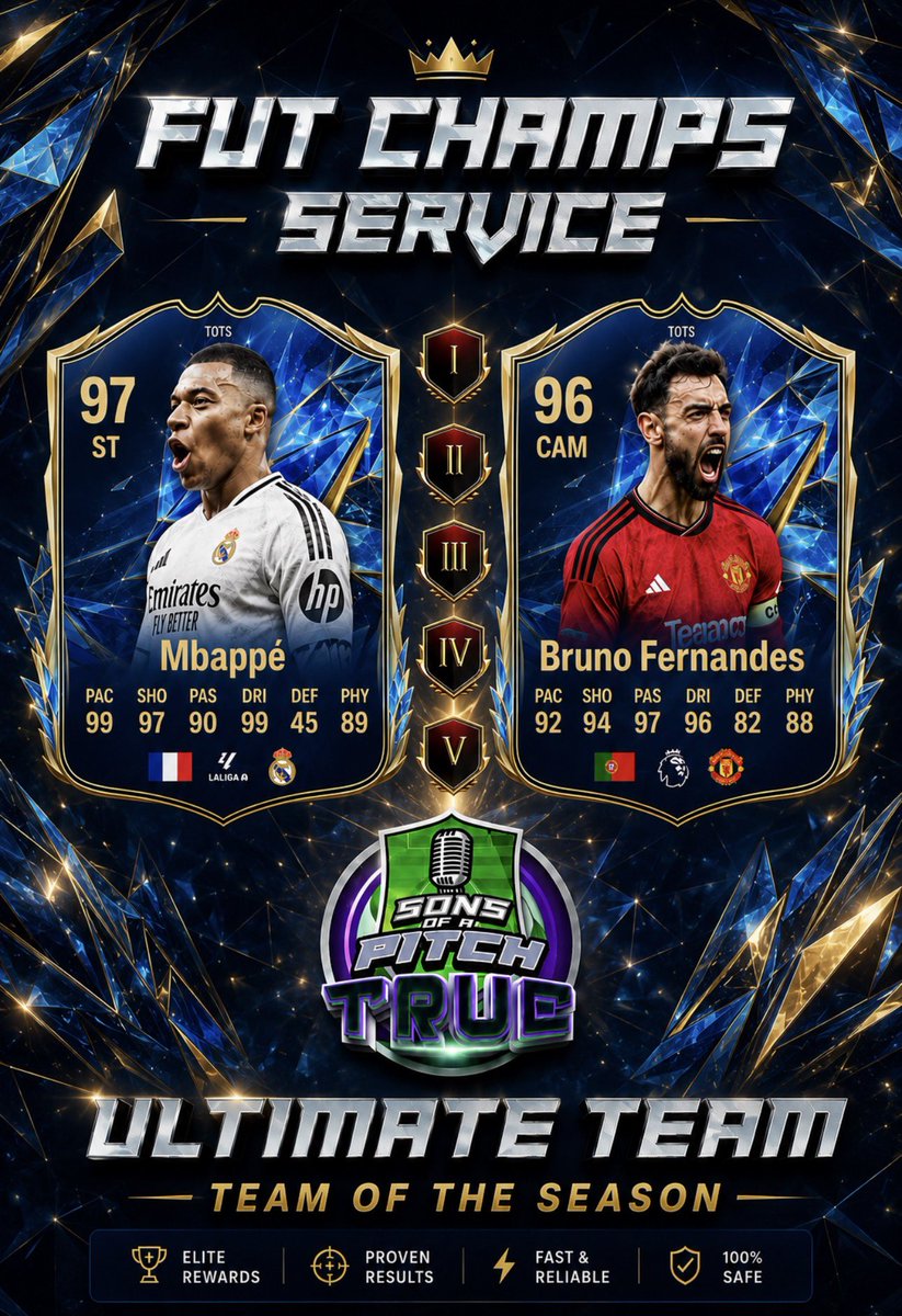 TrueKiller_'s tweet photo. 🚨 FUT CHAMPIONS SERVICE 🚨

ULTIMATE TEAM OF THE SEASON IS HERE IN FC 26 🔵🤩

ABSOLUTELY INSANE FUT CHAMPS REWARDS 😏

GET THE BEST REWARDS POSSIBLE 👨‍🍳

Xbox and PlayStation accounts ✅

DM me to play your Weekend League in EAFC 26 👨‍🍳 https://t.co/Bq6ph9BDEq