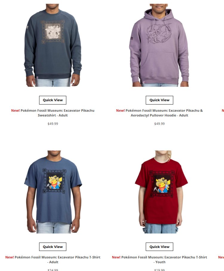 PKMN_Style's tweet photo. Pokémon Center US: Pokémon Fossil Museum goods. Includes apparel. 

#Pokemon #PKMNStyle #PKMN #Fashion #PokemonClothes #PokemonCenter #PokemonStyle https://t.co/QSdpYCg9WV