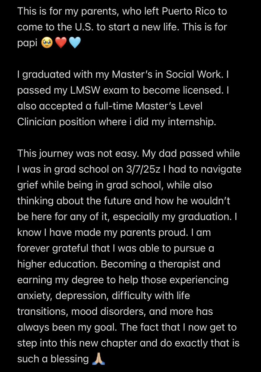 mariavazquezxo's tweet photo. @TheAJMendez I told you I would tell you when I graduateπππ #LMSW https://t.co/WTzQJkNZ6l