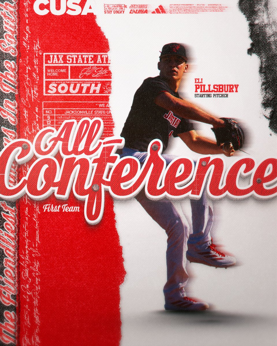 JaxStateBB's tweet photo. 𝐂𝐎𝐍𝐅𝐄𝐑𝐄𝐍𝐂𝐄 𝐔𝐒𝐀 𝐅𝐈𝐑𝐒𝐓 𝐓𝐄𝐀𝐌 𝐀𝐋𝐋-𝐂𝐎𝐍𝐅𝐄𝐑𝐄𝐍𝐂𝐄

Grayson Ashe
Jaxon Pate
Skyler Hutto
Eli Pillsbury

#StayCocky🐔 | #FearTheBeak👌 https://t.co/UTuucKK6DH