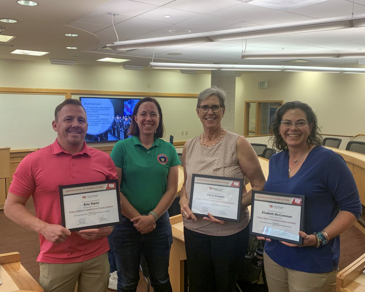 POSTColorado's tweet photo. We’ve seen firsthand the powerful difference @danielsatDU Public Safety Leadership Development Program makes, especially for first responders. 🚨 Learn more and find POST scholarship opportunities here: https://t.co/czLd5s3tVW. #ColoradoPOST #LeadingTeams https://t.co/fgMpAxc5KO
