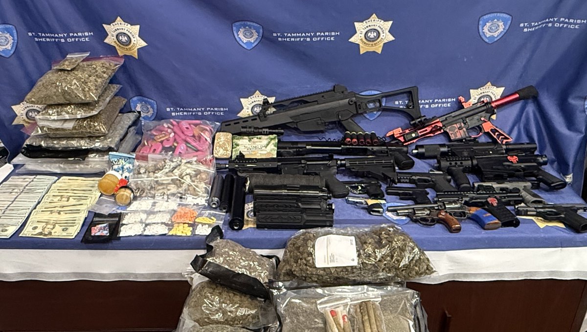 STPSO's tweet photo. Anonymous Tip Leads to Major Drug and Weapons Seizure in Lacombe
https://t.co/QI0EXYi2e0 https://t.co/JN8Nb1BmaQ