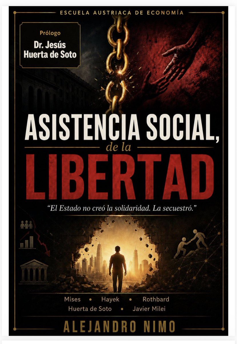 alejandronimoAr's tweet photo. Les cuento que mi libro irá a imprenta muy próximamente. He tomado la decisión de que el precio simbólico del libro, equivalente a 10 €, no me lo paguen a mí. En su lugar, cada persona que lo lea y, al terminarlo, haya comprendido la importancia de salir de la asistencia estatal para volver a la verdadera solidaridad —la privada, la que ejercemos las personas y las entidades que no dependen de ningún presupuesto ni organismo estatal—, done ese importe a una entidad benéfica 100 % privada.
El costo de la impresión de los ejemplares que se entreguen sin cobro correrá íntegramente de mi bolsillo, ya que no he escrito esta obra para ganar dinero, sino para ayudar a la humanidad a desintoxicarse del estatismo. Esta es una convicción que he consolidado desde que Javier Milei ganó la presidencia de Argentina y Dios me puso en el camino del maravilloso profesor Jesús Huerta de Soto.