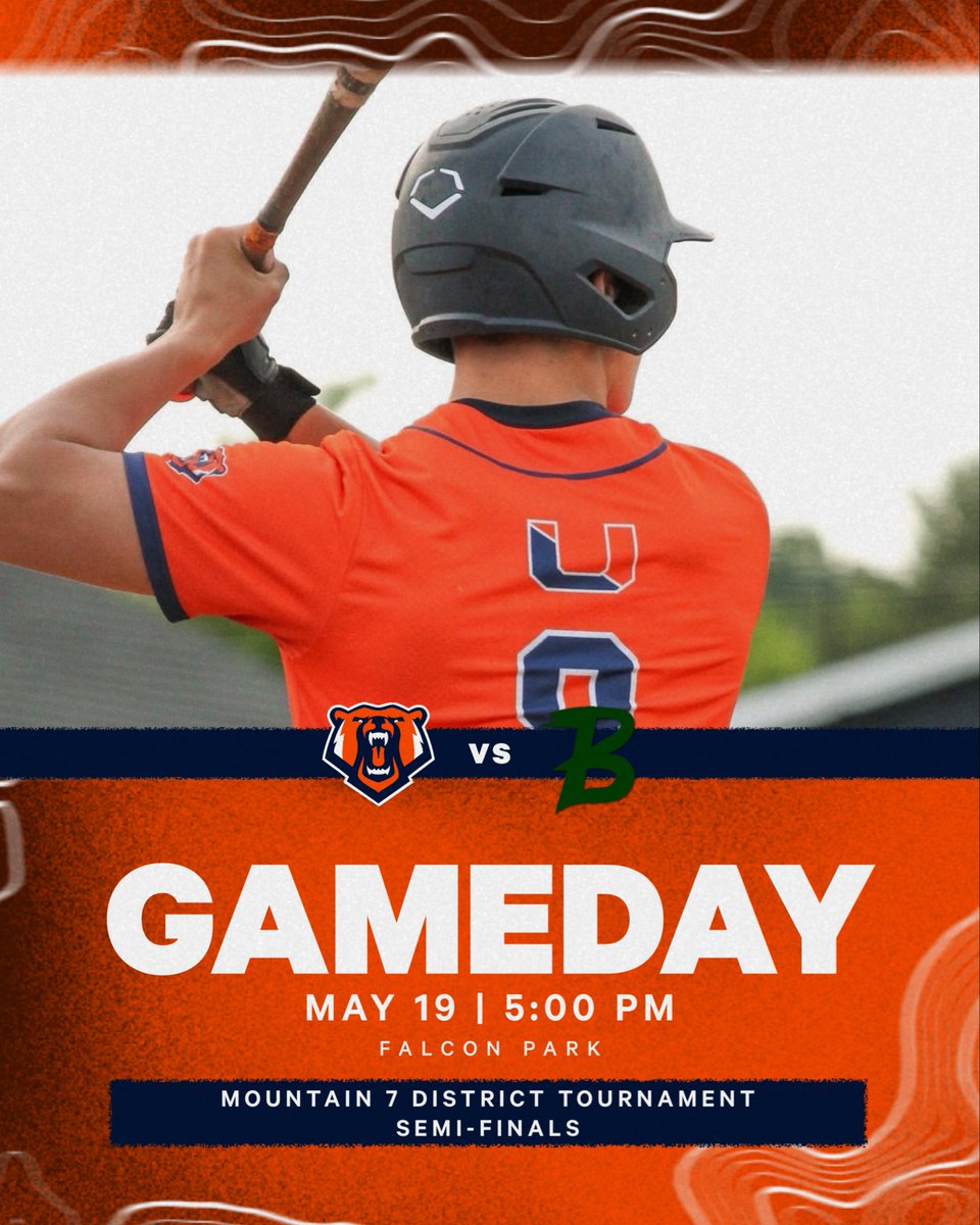 UnionBaseball's tweet photo. ⚾️MOUNTAIN 7 TOURNAMENT⚾️
🚨VARSITY GAME DAY🚨
🏟 Falcon Park
📍Abingdon, VA
⌚️ 5:00 p.m.
📺 NFHS Network
🆚 John Battle
#TheU https://t.co/zM82boSZmS