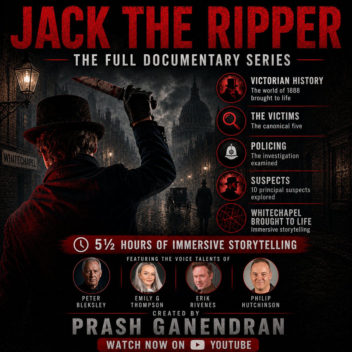PrashsMurderMap's tweet photo. Jack the Ripper podcast series!
This full-length Jack the Ripper documentary examines the Whitechapel murders, the canonical five victims, the police investigation, and the principal suspects within their historical context. #jacktheripper

📽️Watch here:
 https://t.co/22U1LFEgmr https://t.co/vZCvUkigFr