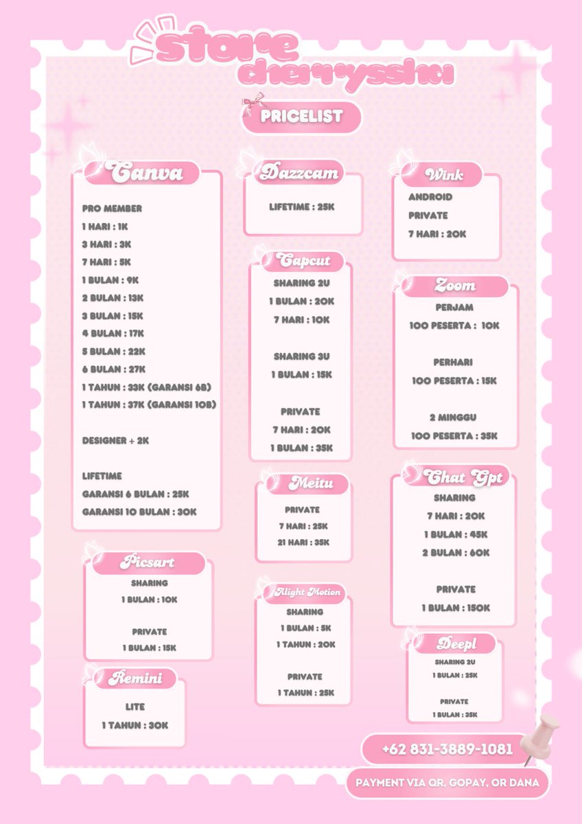 store cherryssha 🐚ᶻ 𝗓 𐰁 .ᐟ | apk prem tweet media