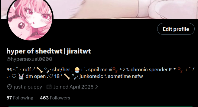 hyper of shedtwt | jiraitwt tweet media