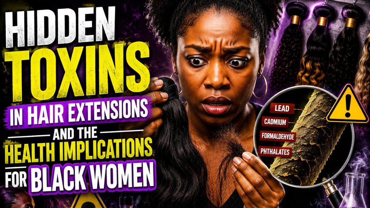 CACD_'s tweet photo. EP 125: Hidden Toxins in Hair Extensions.

Did you know over 900 chemicals were found in hair extensions—including hormone disruptors and carcinogens?

Dr. Adana Llanos &amp; Dr. Elissia Franklin unpack the severe health implications for Black women.

Listen: https://t.co/cAOL3u0u19 https://t.co/25WlVzfRrr
