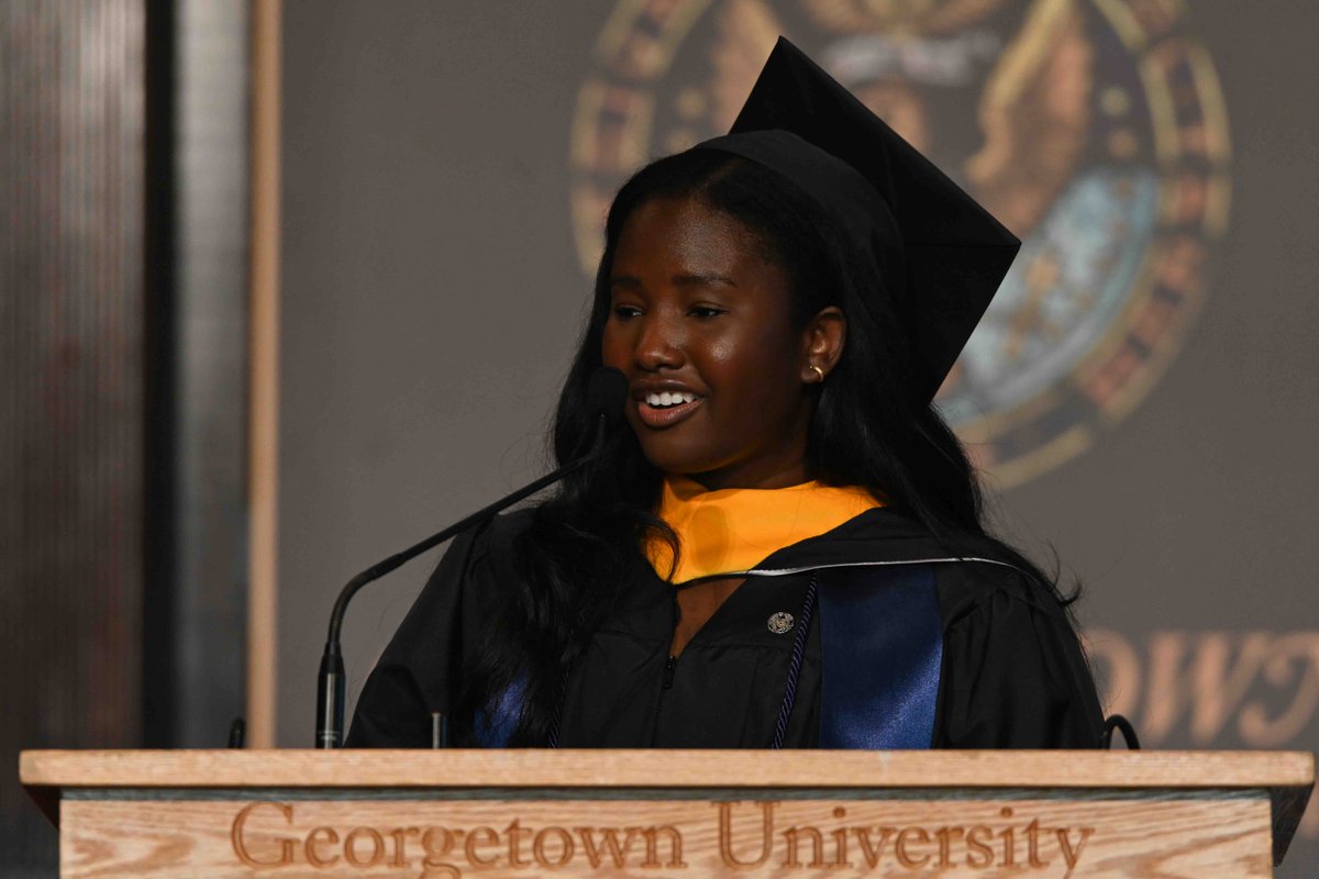 georgetownsfs's tweet photo. On Saturday morning, the Class of 2026 from the Dikran Izmirlian Program in Business &amp; Global Affairs (@msbgu) celebrated their achievements in Gaston Hall. Deans Almeida &amp; Hellman shared highlights, and Tosin Fagbami (MSB’26) reflected on the journey. Congrats #Hoyas2026! 🎓💼🌍 https://t.co/54zpIvrNCR